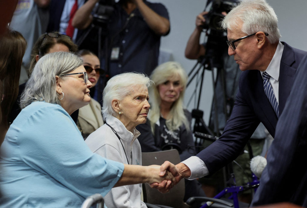 Los Angeles County District Attorney Gascon speaks during a news conference to announce a decision in the case of brothers...