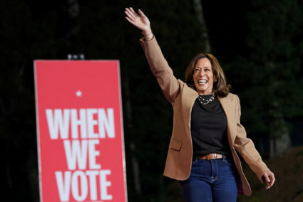 Democratic presidential nominee U.S. Vice President Kamala Harris campaigns in Georgia