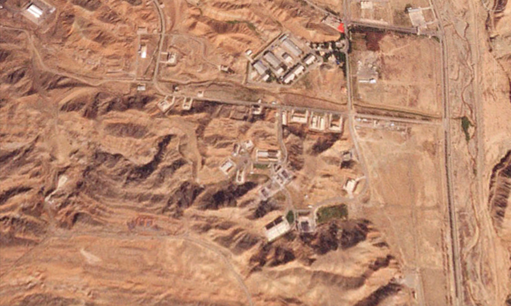 A satellite image shows Parchin military base