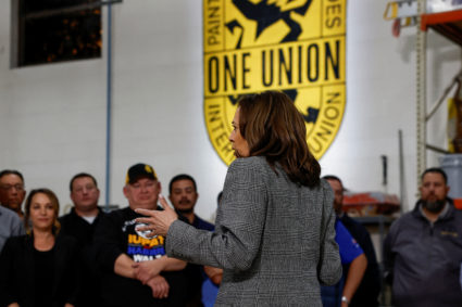 Democratic presidential nominee U.S. Vice President Kamala Harris campaigns in Michigan