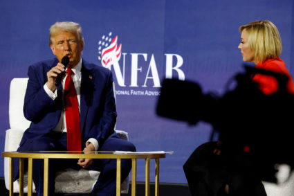 Republican presidential nominee former U.S. President Donald Trump campaigns in Georgia