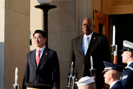 U.S. Defense Secretary Austin meets with South Korea's Defense Minister Yong-hyun, in Washington