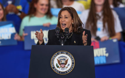 Democratic presidential nominee U.S. Vice President Kamala Harris holds North Carolina rally