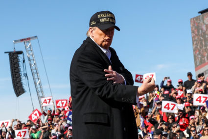 Republican presidential nominee and former U.S. President Donald Trump visits Albuquerque