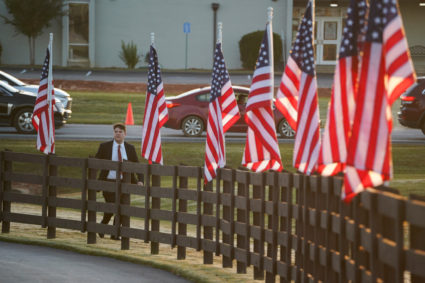 Former U.S. President Donald Trump campaigns in Zebulon, Georgia
