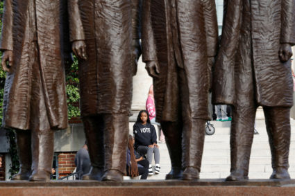 Students at North Carolina’s largest HBCU line up to vote in Greensboro