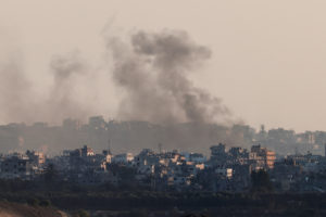 Smoke rises in northern Gaza