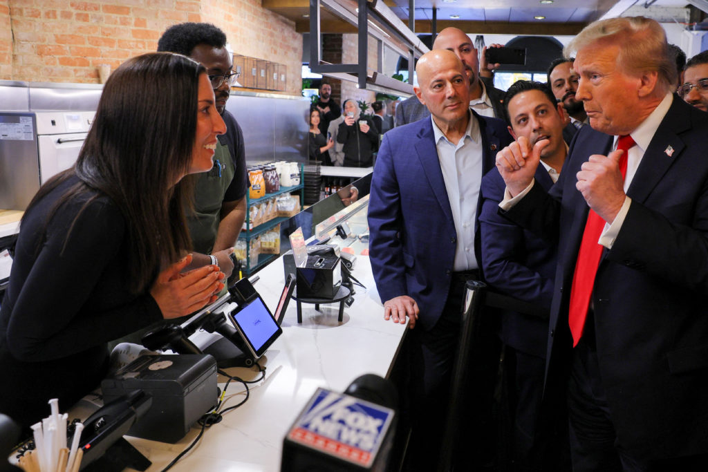 Republican presidential nominee former U.S. President Donald Trump campaigns in Michigan