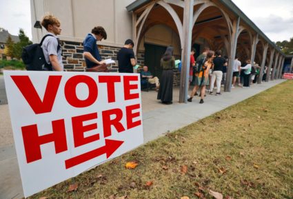 Early voting at Duke University in Durham, North Carolina
