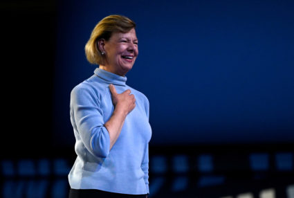 Democratic Vice-Presidential nominee Tim Walz campaigns in West Ellis, Wisconsin