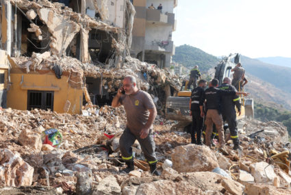 Aftermath of an Israeli strike on Barja