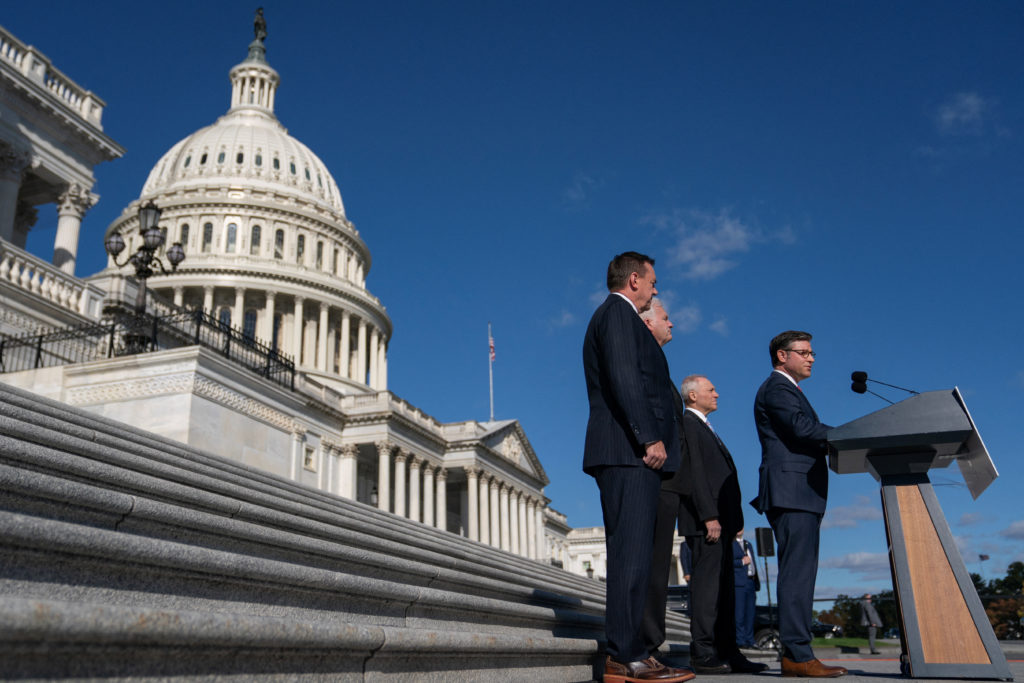 House Republican leaders hold a press conference at the U.S. Capitol