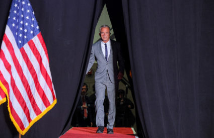 Republican presidential nominee former U.S. President Donald Trump campaigns in Michigan