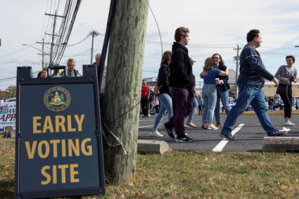 Sarah McBride, candidate for United States Representative, prepares for upcoming election day