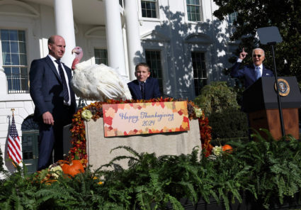 U.S. President Biden pardons the Thanksgiving Turkeys during the annual ceremony at the White House in Washington