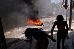 Haitians protest against gang violence, in Port-au-Prince