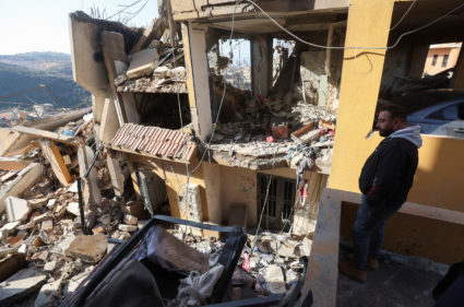 Aftermath of an Israeli strike on Barja