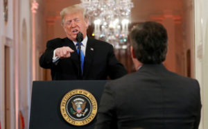 U.S. President Trump holds post-midterm elections news conference at the White House in Washington