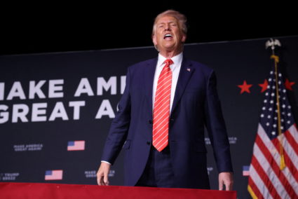 Former U.S. President and current Republican presidential candidate Donald Trump's rally in Sioux City