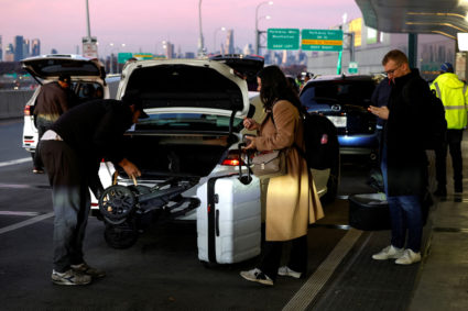 The day before Thanksgiving travel at LaGuardia Airport in the Queens borough of New York City