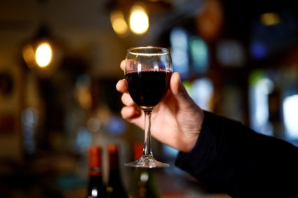 Parisians celebrate Beaujolais Nouveau wine in Paris