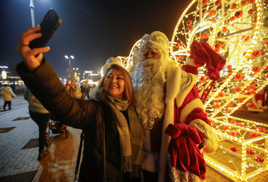 People mark New Year and Christmas season in Almaty