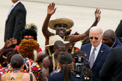 U.S. President Biden arrives at Catumbela Airport in Catumbela