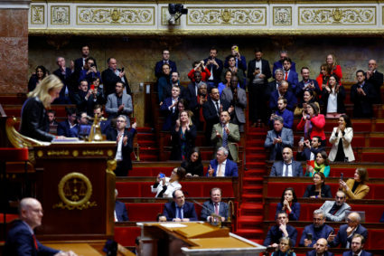 Lawmakers vote on no-confidence motion against the French government