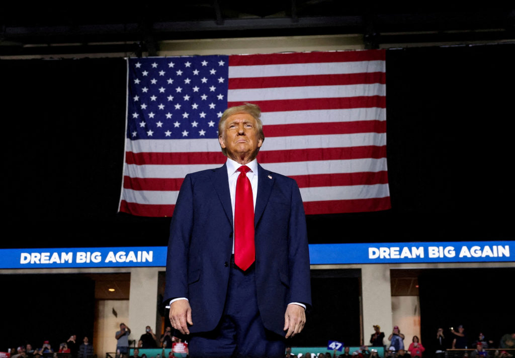 FILE PHOTO: President-elect Donald Trump delivers remarks in Allentown, Pennsylvania