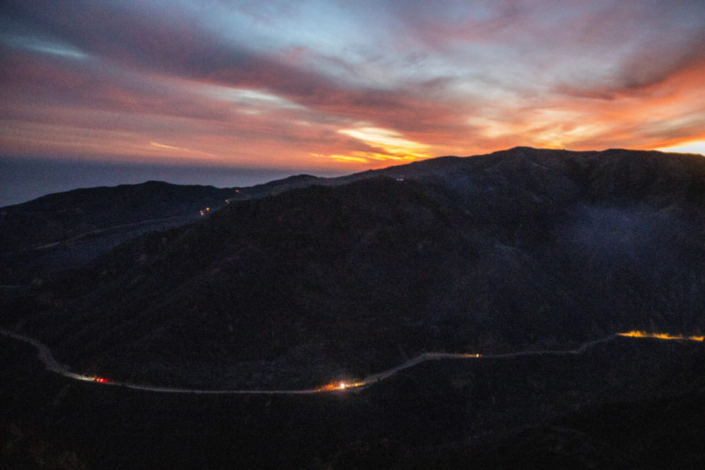Franklin Fire burns in Malibu