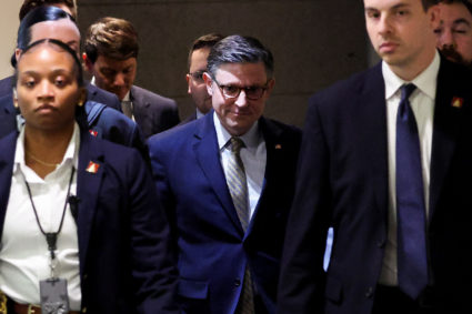 Trump endorses House Speaker Johnson to stay after government budget turmoil | PBS News