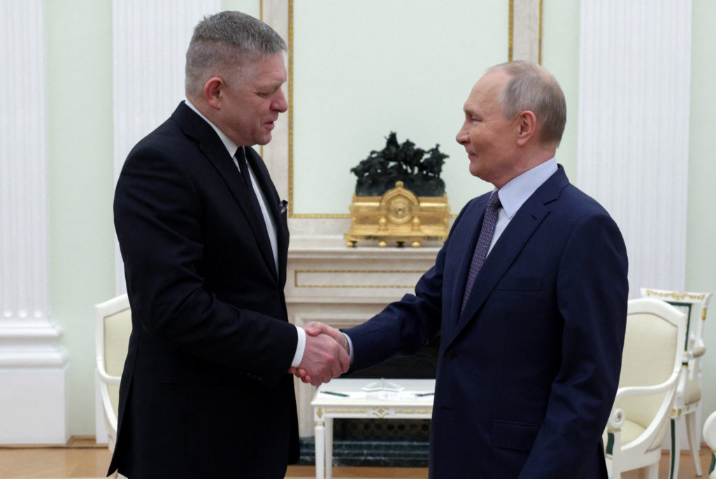 Russian President Putin meets Slovak Prime Minister Fico in Moscow