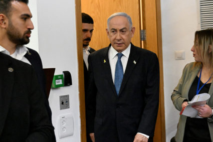 Israeli PM Netanyahu continues testifying in his long-running corruption trial, in Tel Aviv court