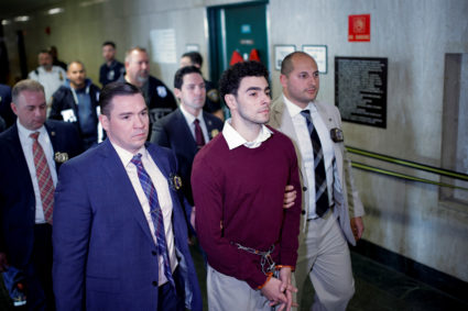 Arraignment hearing for Luigi Mangione, the suspect in the murder of UnitedHealth Group chief executive Brian Thompson, in...