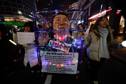 Protesters attend a rally against South Korea's impeached President Yoon Suk Yeol, in Seoul
