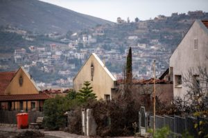 Houses that were damaged in Metula before the ceasefire between Israel and Iran-backed group Hezbollah to effect