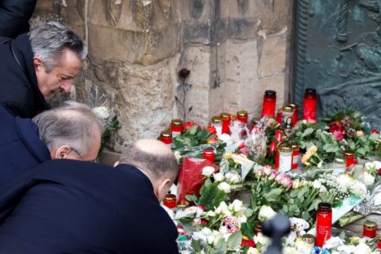 German Chancellor Scholz visits the site of Christmas market attack, in Magdeburg