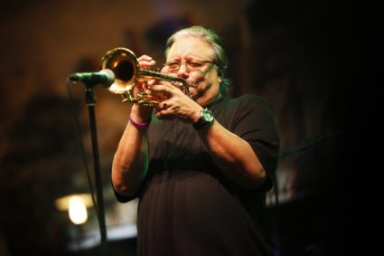 Cuban jazz trumpeter, pianist and composer Sandoval performs during the Beirut Jazz Festival in Beirut