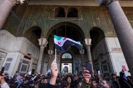 The first Friday at Umayyad Mosque after members of the ruling Syrian body settle in to take control of the city, in Damascus