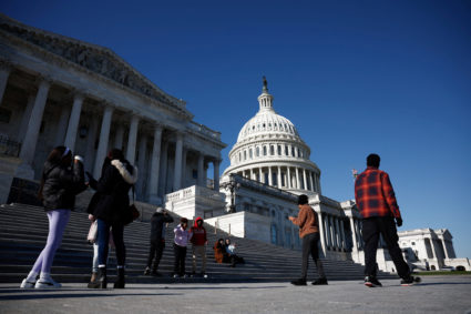 FILE PHOTO: A view of the U.S. Capitol dome in Washington