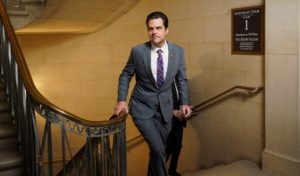 FILE PHOTO: U.S. Rep. Matt Gaetz (R-FL) arrives to join House Republicans meeting on Capitol Hill in Washington