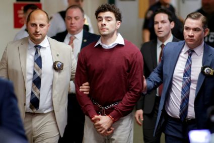 Arraignment hearing for Luigi Mangione, the suspect in the murder of UnitedHealth Group chief executive Brian Thompson, in...