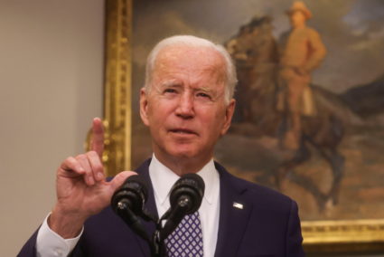 U.S. President Joe Biden speaks about Afghanistan at the White House in Washington