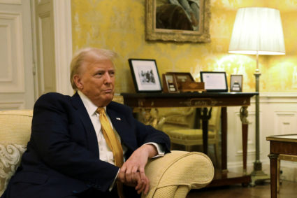 U.S. President-elect Donald Trump meets Britain’s Prince William at the UK Ambassador’s Residence in Paris