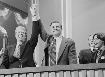 Jimmy Carter and Walter Mondale at the Democratic National Convention