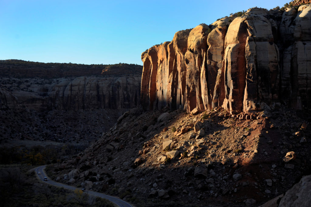 Ruins of ancestral Pueblo cliff dwellings at Butler Wash in Bears Ears National Monument near Blanding