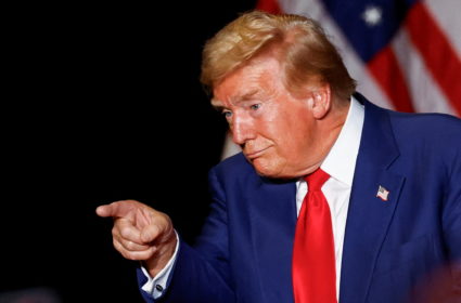 Republican presidential nominee and former U.S. President Donald Trump holds a rally in Las Vegas