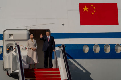 Chinese President Xi Jinping departs from Macau