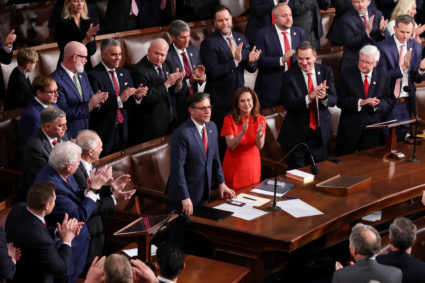 U.S. representatives gather to vote for their new Speaker of the House on the first day of the new Congress at the U.S. Ca...
