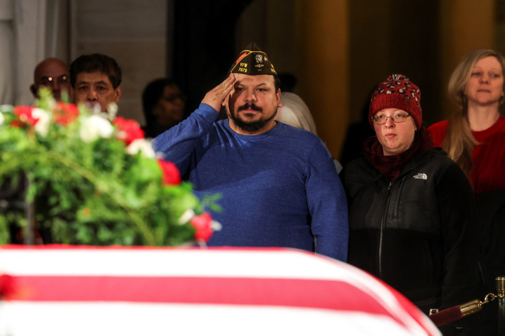 The casket of Jimmy Carter lies in state in Washington